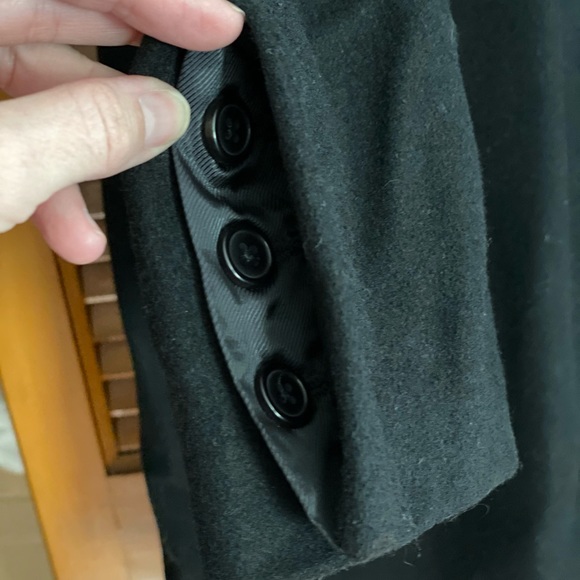 Black Wool Dress Coat Haight & Ashbury - Picture 9 of 9